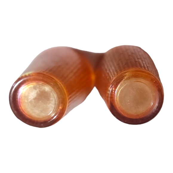 ⏳️Vintage⏳️ CARNIVAL JEANNETTE  TREE BARK Marigold Set Juice Glasses - Picture 3 of 6